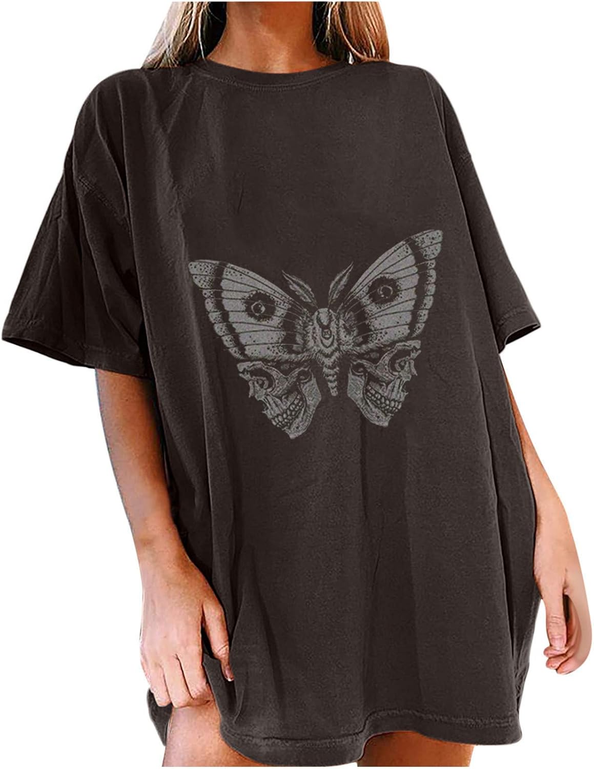 Summer Y2k Tops for Womens, Casual Vintage Short Sleeve T-Shirt, Girls Oversize Loose Round Neck Elastic Tee - Image 10
